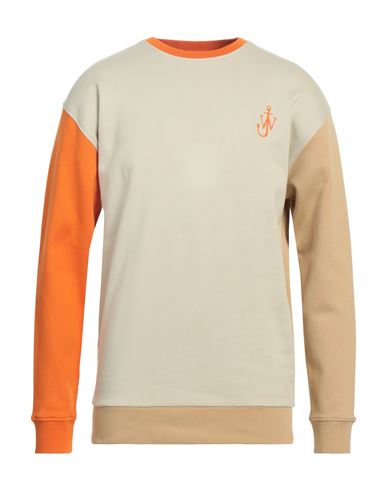 Jw Anderson Man Sweatshirt Beige Size XS Cotton, Elastane
