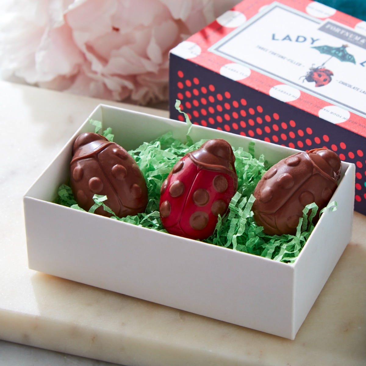Lady Luck Chocolate Ladybird Matchbox, 33g, Fortnum & Mason