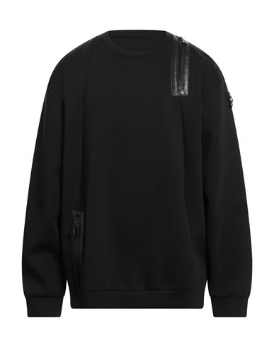 Les Hommes Man Sweatshirt Black Size XL Cotton, Viscose, Polyester