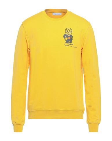 Manuel Ritz Man Sweatshirt Yellow Size S Cotton, Elastane