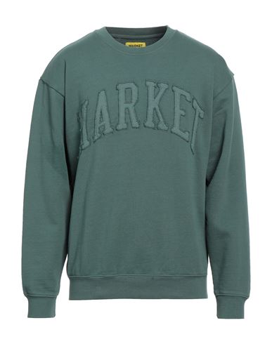 Market Market Vintage Wash Crewneck Man Sweatshirt Dark green Size S Cotton