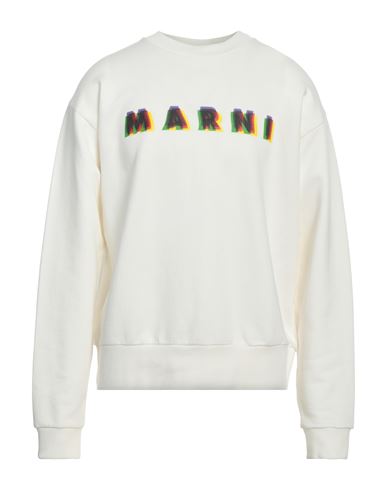 Marni Man Sweatshirt Ivory Size 42 Cotton