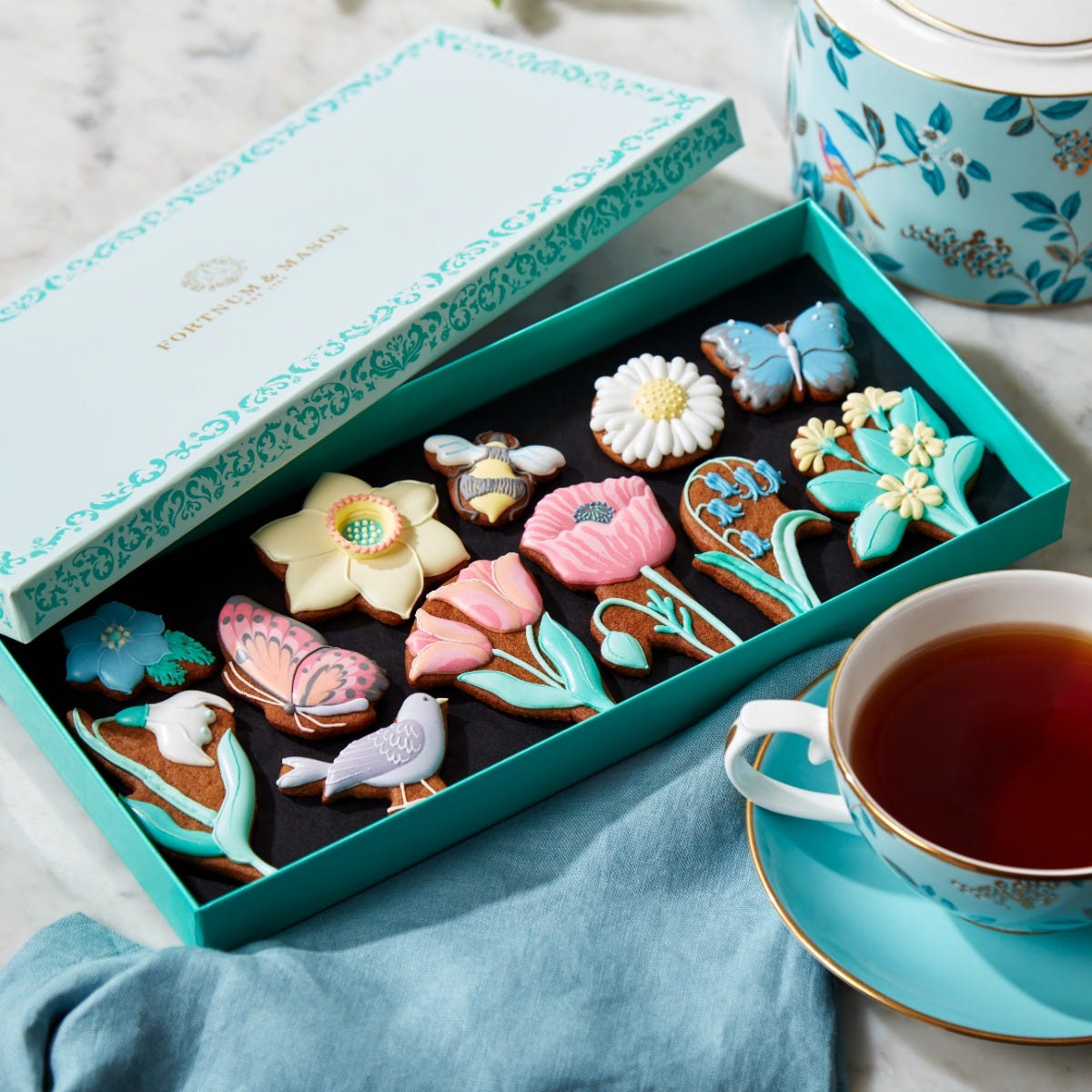 Meadow Flowers Iced Biscuits, Fortnum & Mason