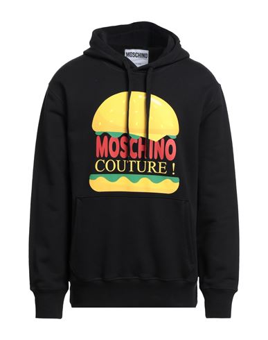 Moschino Man Sweatshirt Black Size 38 Organic cotton