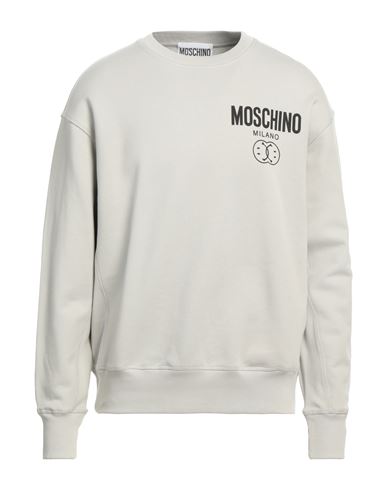 Moschino Man Sweatshirt Light grey Size 40 Cotton