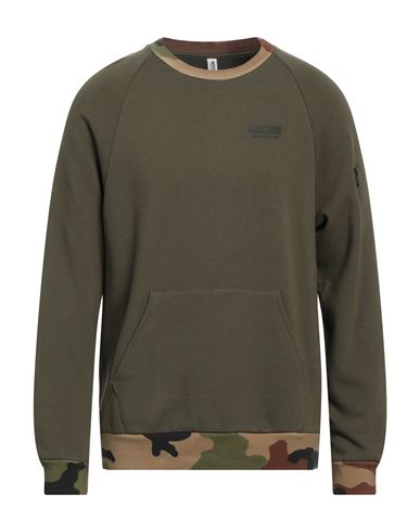 Moschino Man Sweatshirt Military green Size S Cotton, Elastane