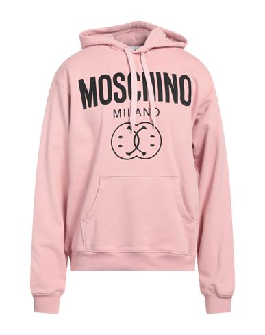 Moschino Man Sweatshirt Pink Size 40 Organic cotton