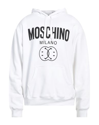 Moschino Man Sweatshirt White Size 40 Organic cotton