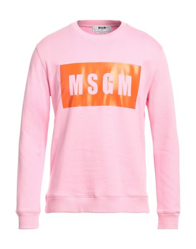 Msgm Man Sweatshirt Pink Size XXS Cotton
