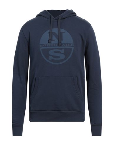 North Sails Man Sweatshirt Midnight blue Size XL Cotton