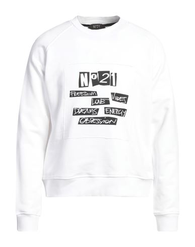 N°21 Man Sweatshirt White Size M Cotton