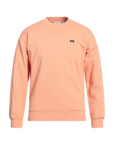 Obey Man Sweatshirt Apricot Size XS Recycled cotton, Recycled polyester