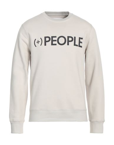 (+) People Man Sweatshirt Light grey Size M Cotton, Polyester