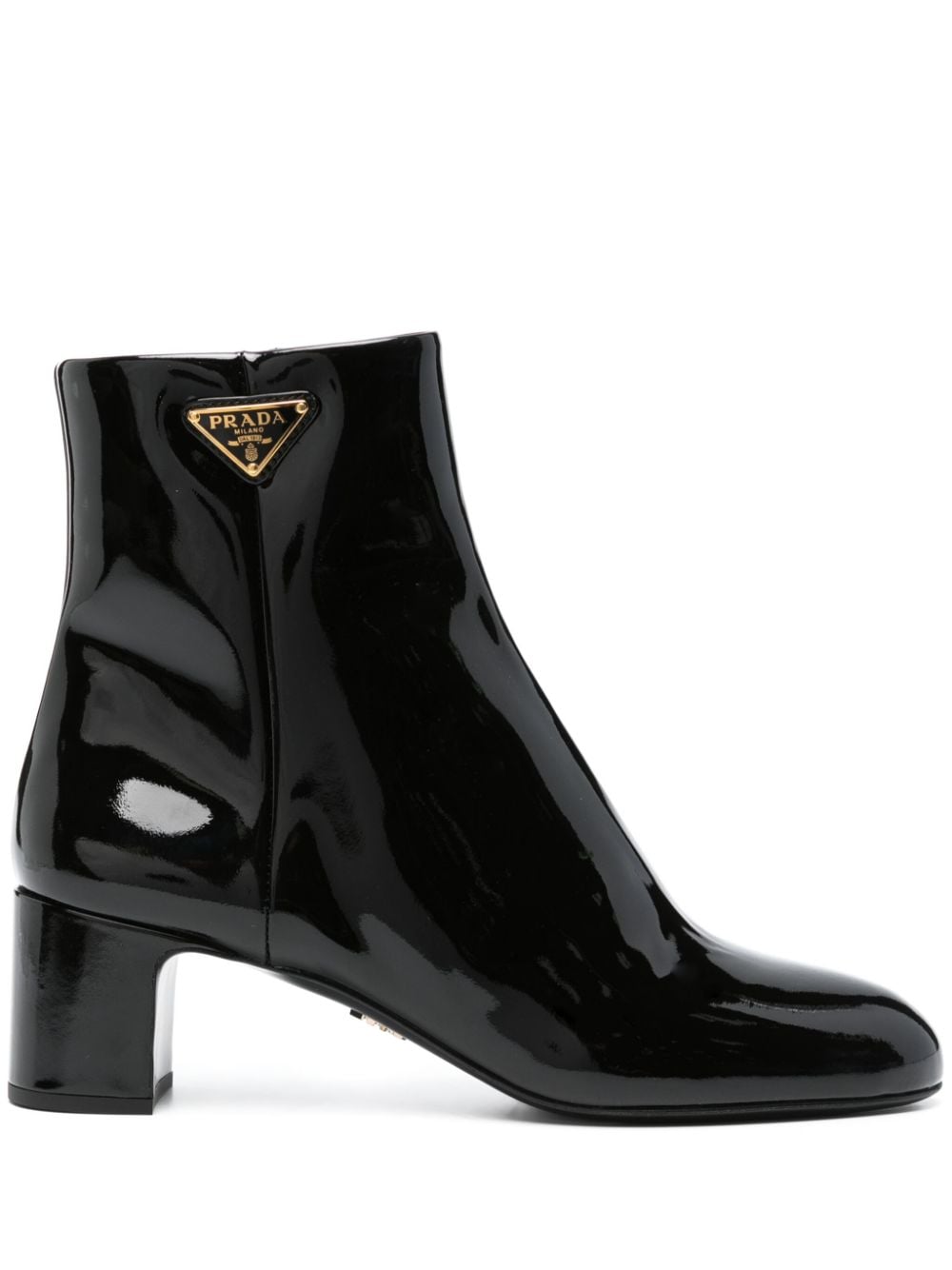 Prada 55mm patent leather boots - Black