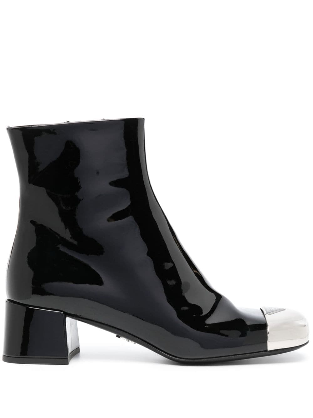 Prada Pre-Owned triangle-logo ankle boots - Black