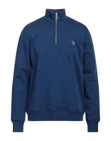 Ps Paul Smith Man Sweatshirt Blue Size S Organic cotton