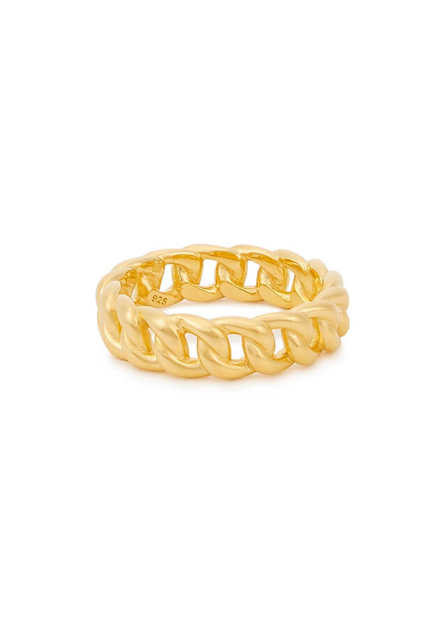 ROSIE FORTESCUE 18kt gold-plated chain ring £75.00