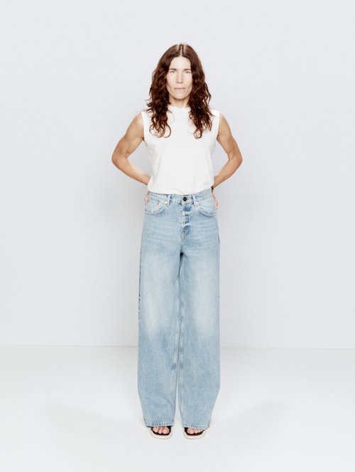 Raey - 90s Organic-cotton High-waisted Wide-leg Jeans - Womens - Indigo
