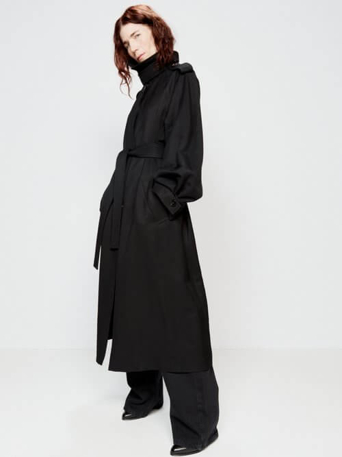 Raey - Belted Fluid Trench Coat - Womens - Black