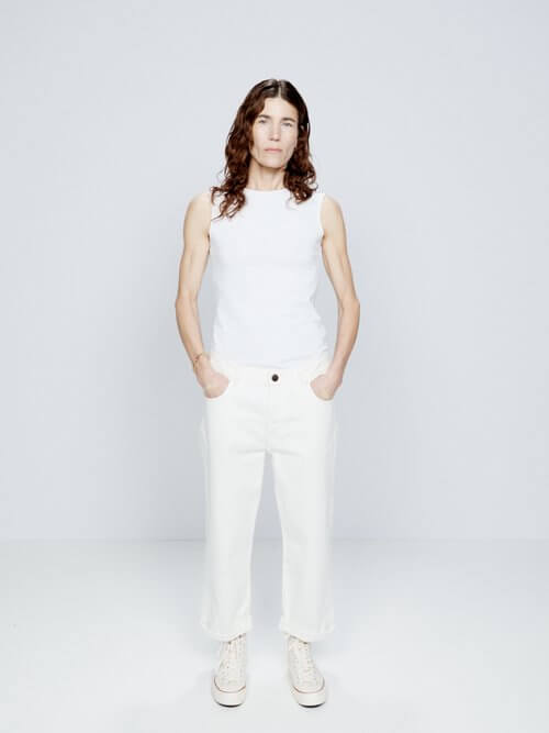 Raey - Dad Organic-cotton Baggy Boyfriend Jeans - Womens - White