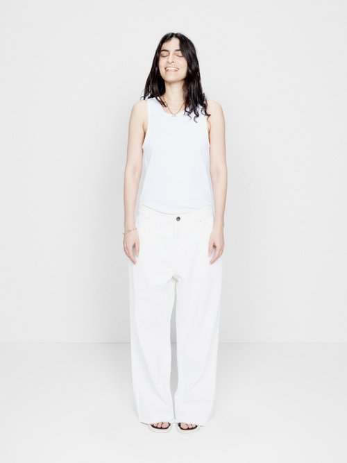 Raey - Gait Organic-cotton Super Wide-leg Jeans - Womens - White