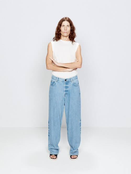 Raey - Lyocell Baggy Wide-leg Jeans - Womens - Light Indigo