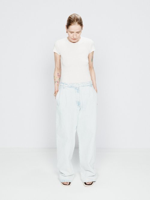 Raey - Organic Cotton Formal Jeans - Womens - Light Indigo