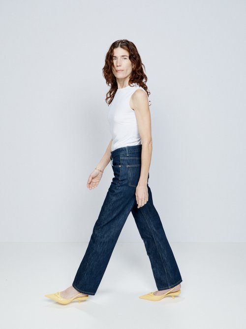 Raey - Push Organic-cotton Straight-leg Jeans - Womens - Indigo