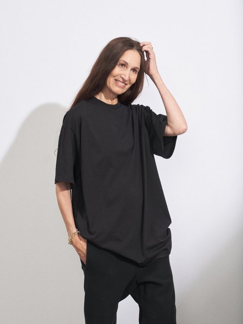 Raey - Recycled-yarn Cotton-blend T-shirt - Womens - Black