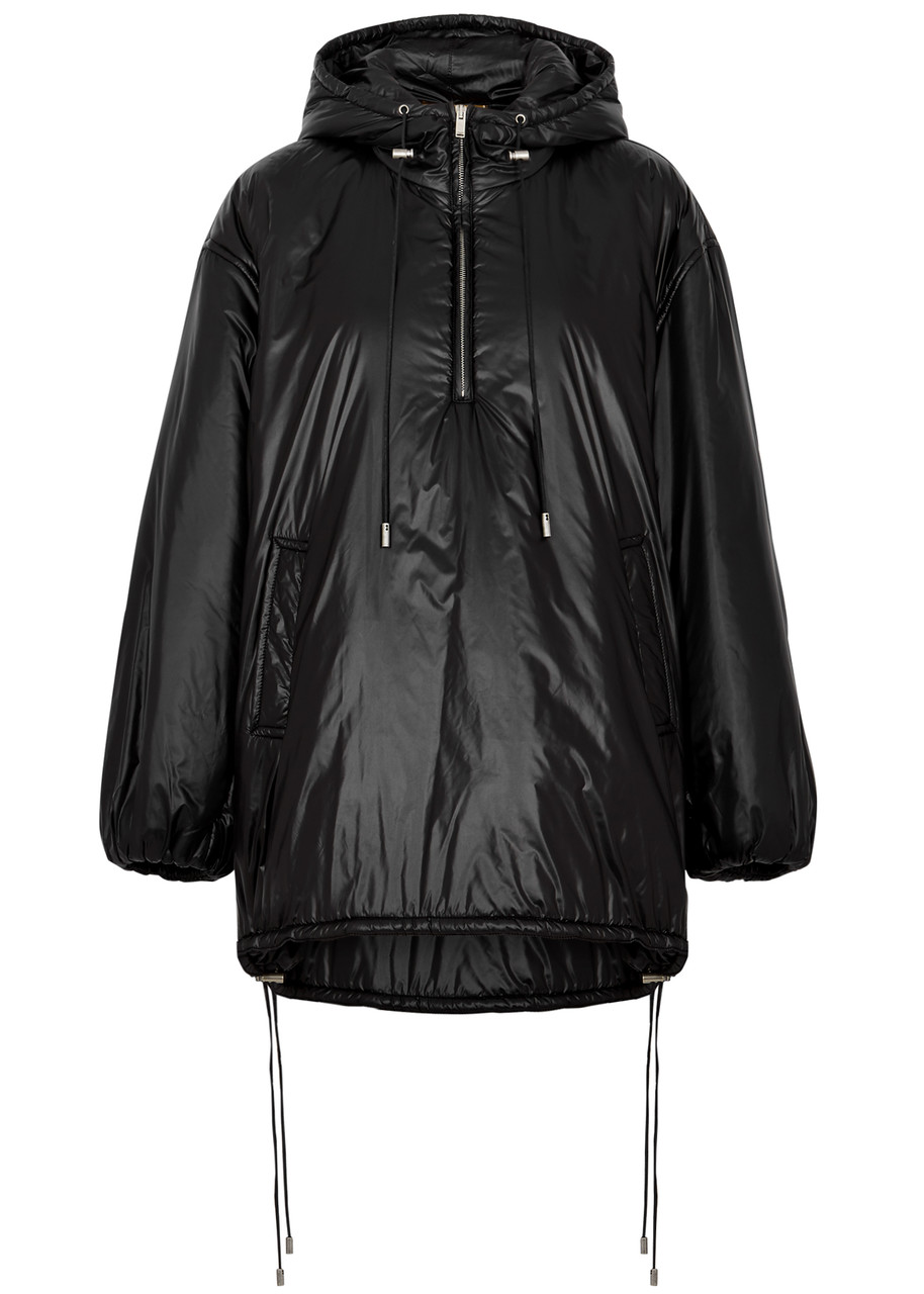 Saint Laurent Cassandre Half-zip Shell Jacket - Black - 36 (UK8 / S)