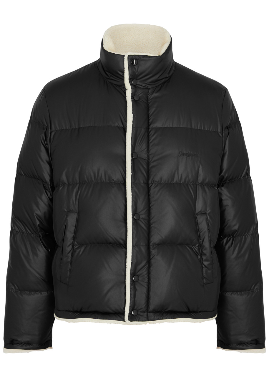 Saint Laurent Faux Shearling-trimmed Quilted Shell Jacket - Black - 50 (IT50 / L)