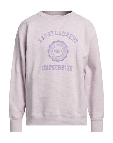 Saint Laurent Man Sweatshirt Lilac Size L Cotton
