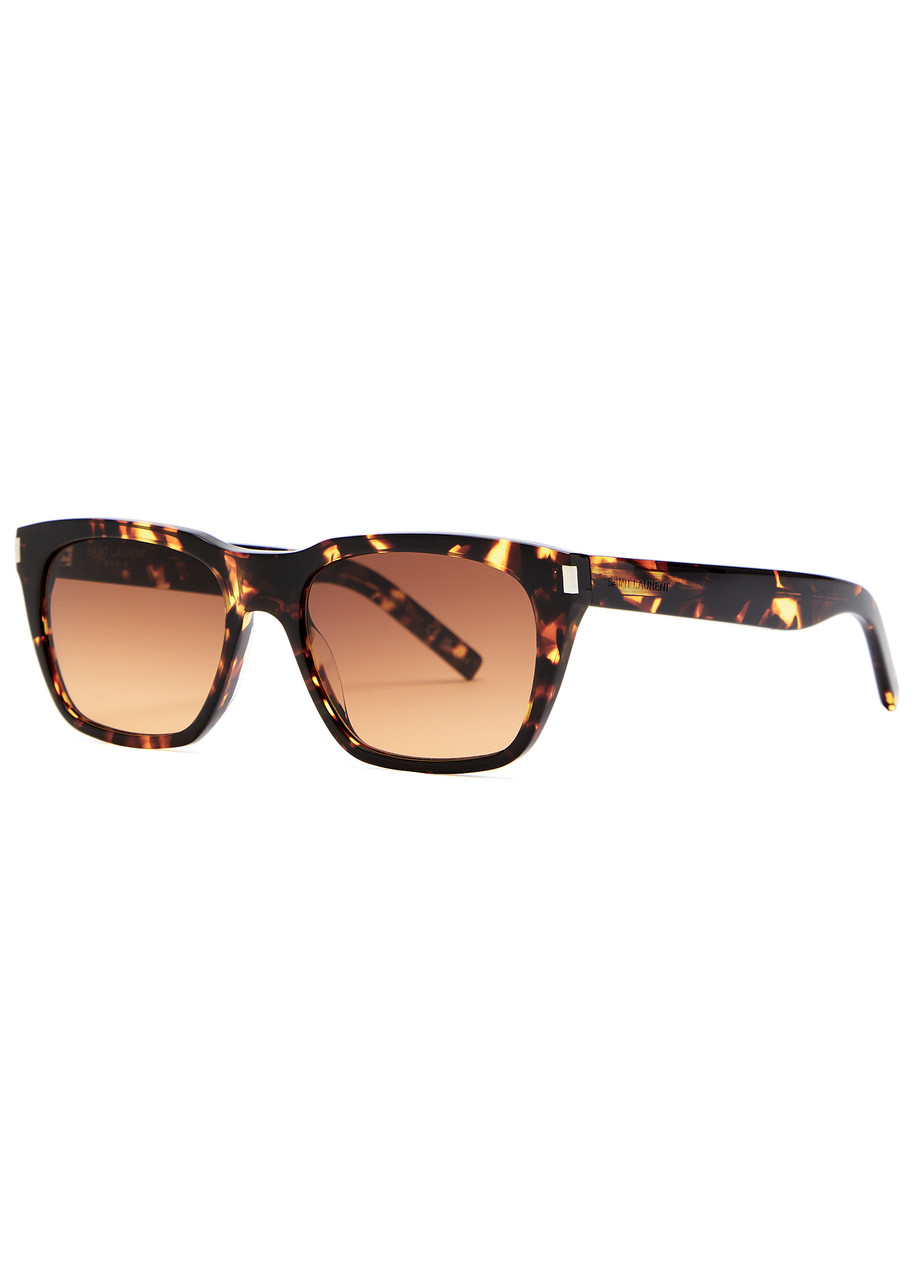Saint Laurent Rectangle Cat-eye Sunglasses - Brown