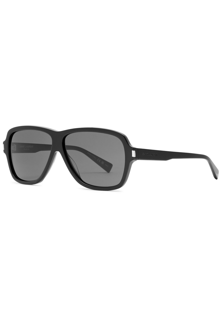 Saint Laurent SL609 Carolyn Aviator-style Sunglasses - Black