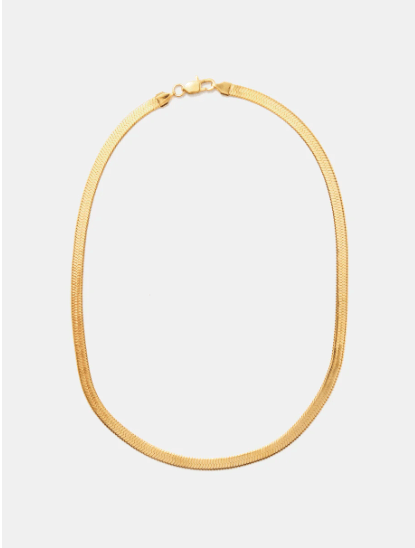 FALLON Hailey short 18kt gold-plated herringbone necklace £125