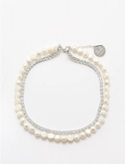 By Alona Alexis crystal and freshwater pearl choker £125