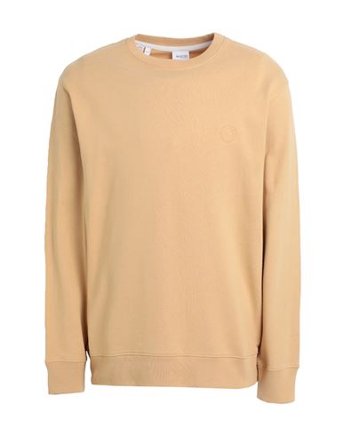 Selected Homme Man Sweatshirt Sand Size M Recycled cotton, EcoVero viscose
