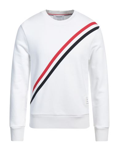 Thom Browne Man Sweatshirt White Size 2 Cotton