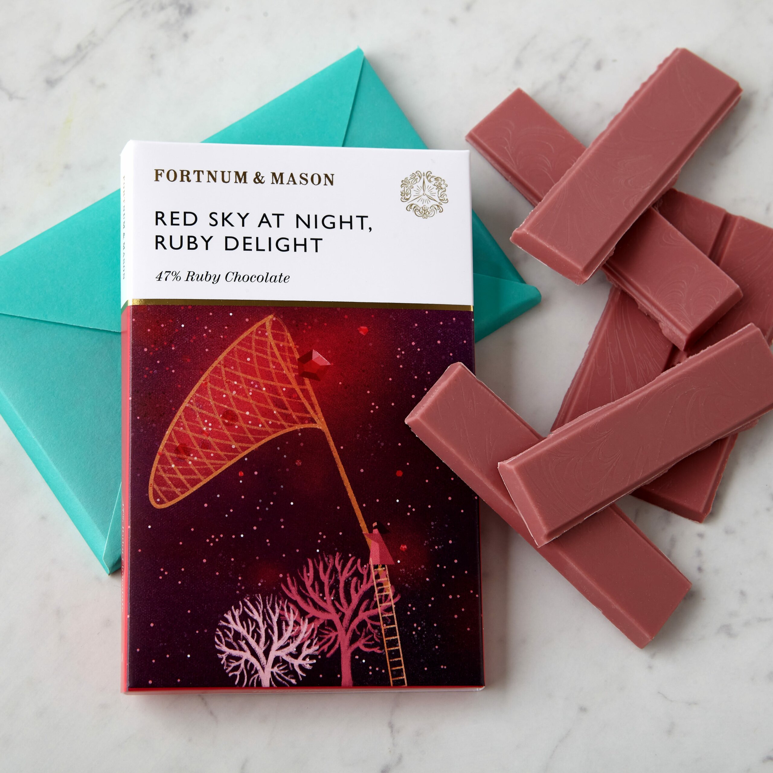Ultimate Ruby Chocolate Library Bar, 75g, Fortnum & Mason