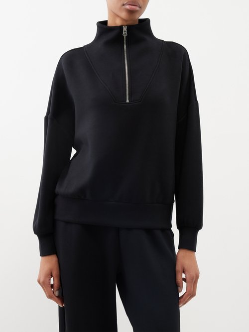 Varley - Hawley Half-zip Jersey Sweatshirt - Womens - Black