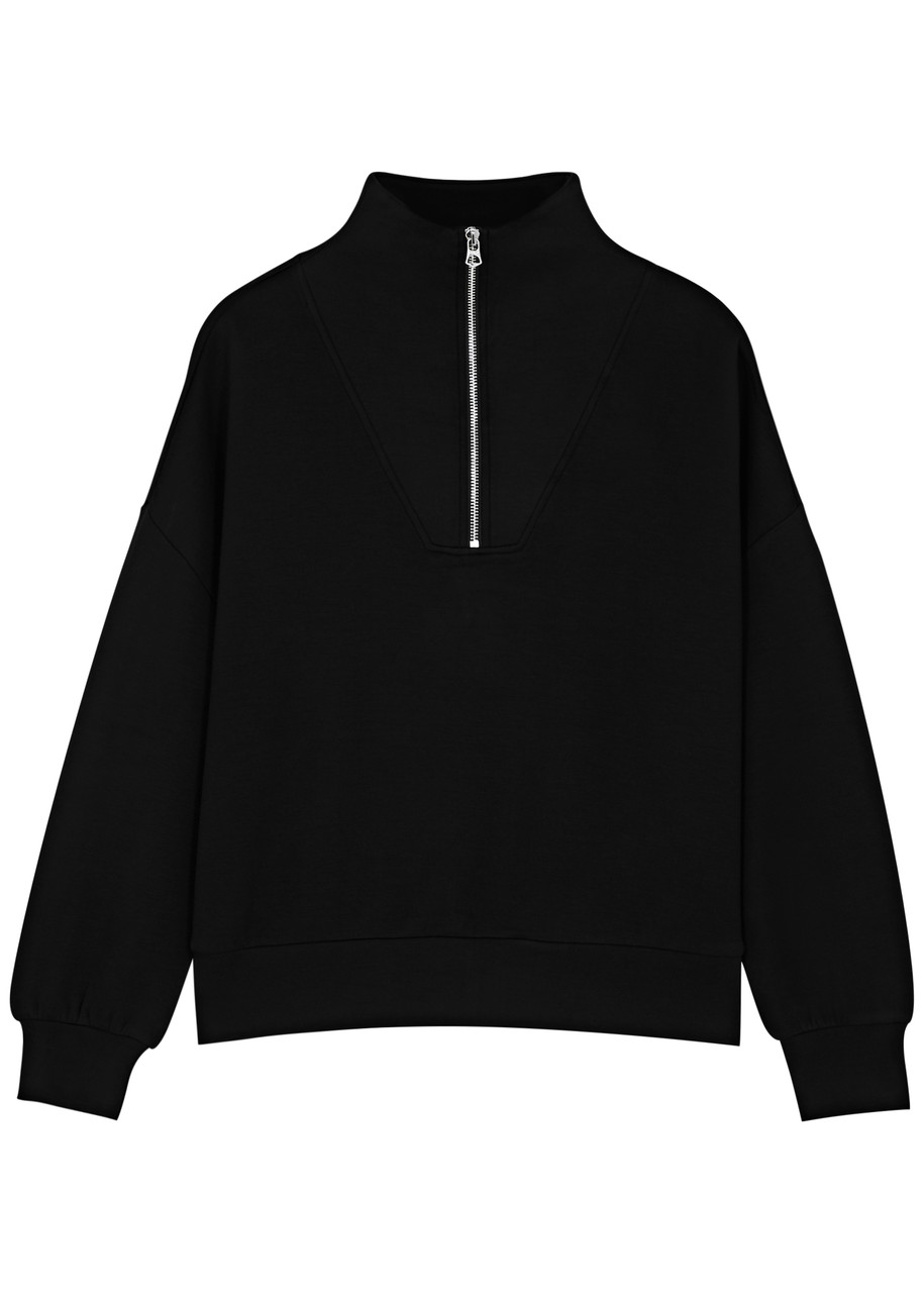 Varley Hawley Half-zip Stretch-jersey Sweatshirt - Black - Xxs (UK4 / Xxs)