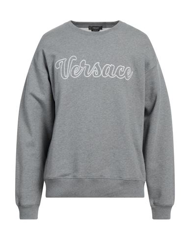 Versace Man Sweatshirt Grey Size S Cotton, Polyester