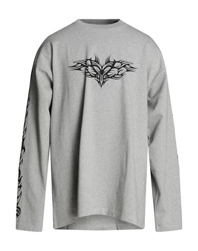 Vetements Man Sweatshirt Light grey Size XS Cotton