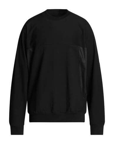 Y-3 Man Sweatshirt Black Size M Organic cotton, Polyamide, Elastane