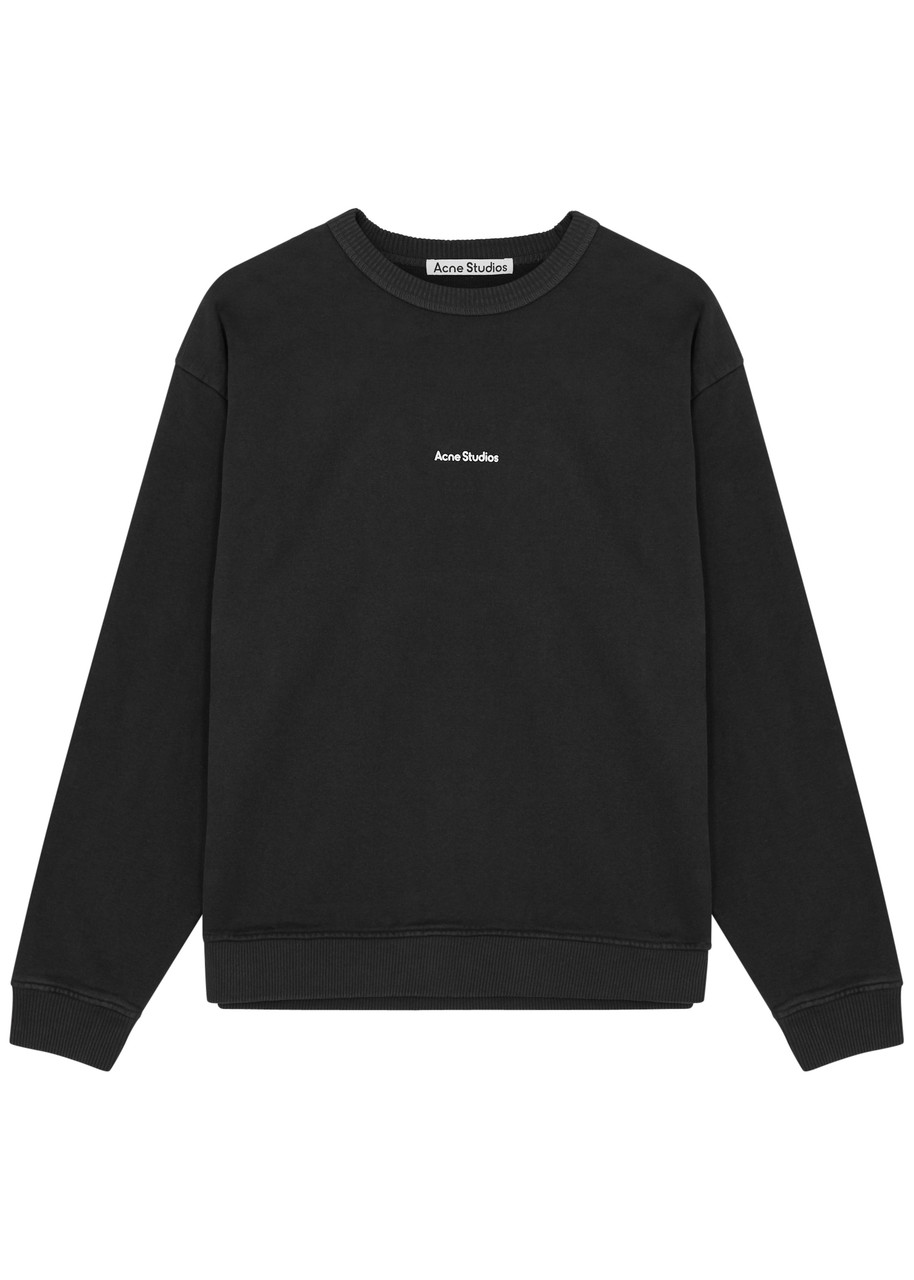 Acne Studios Edi Logo-print Cotton Sweatshirt - Black - M