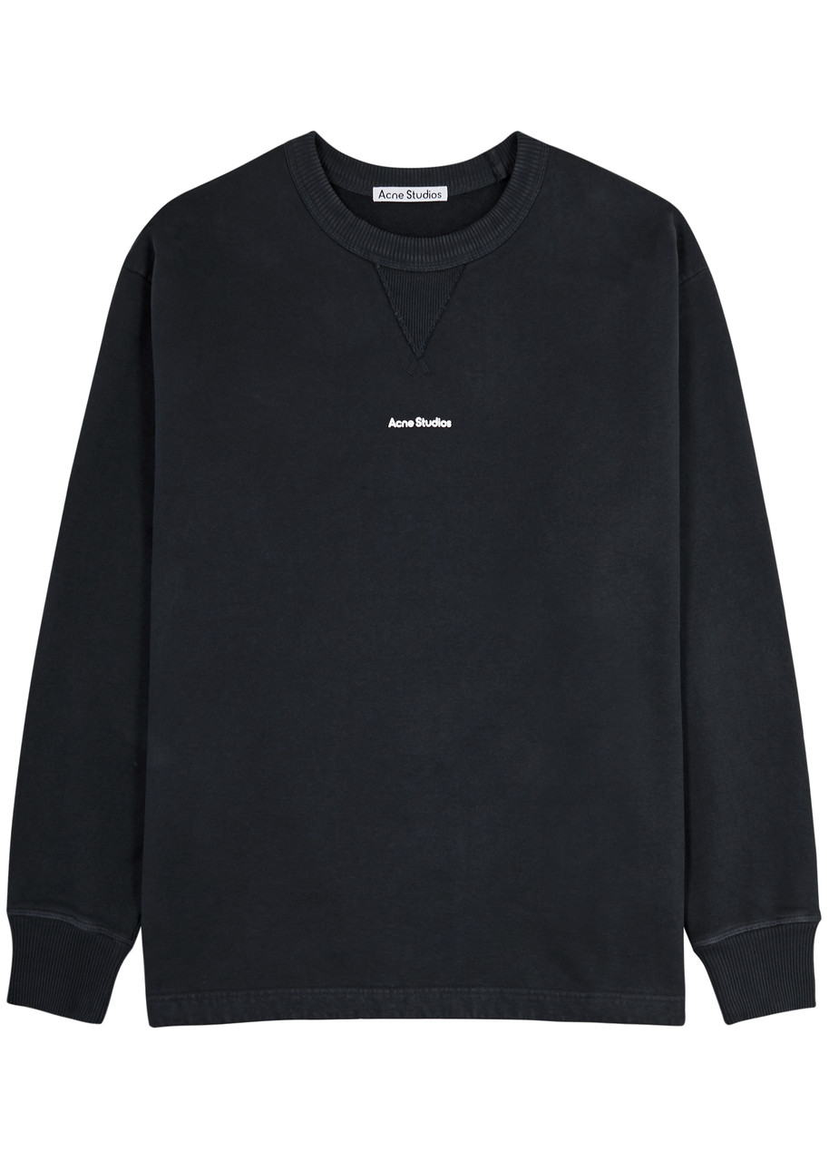 Acne Studios Logo-print Cotton Sweatshirt - Black - S