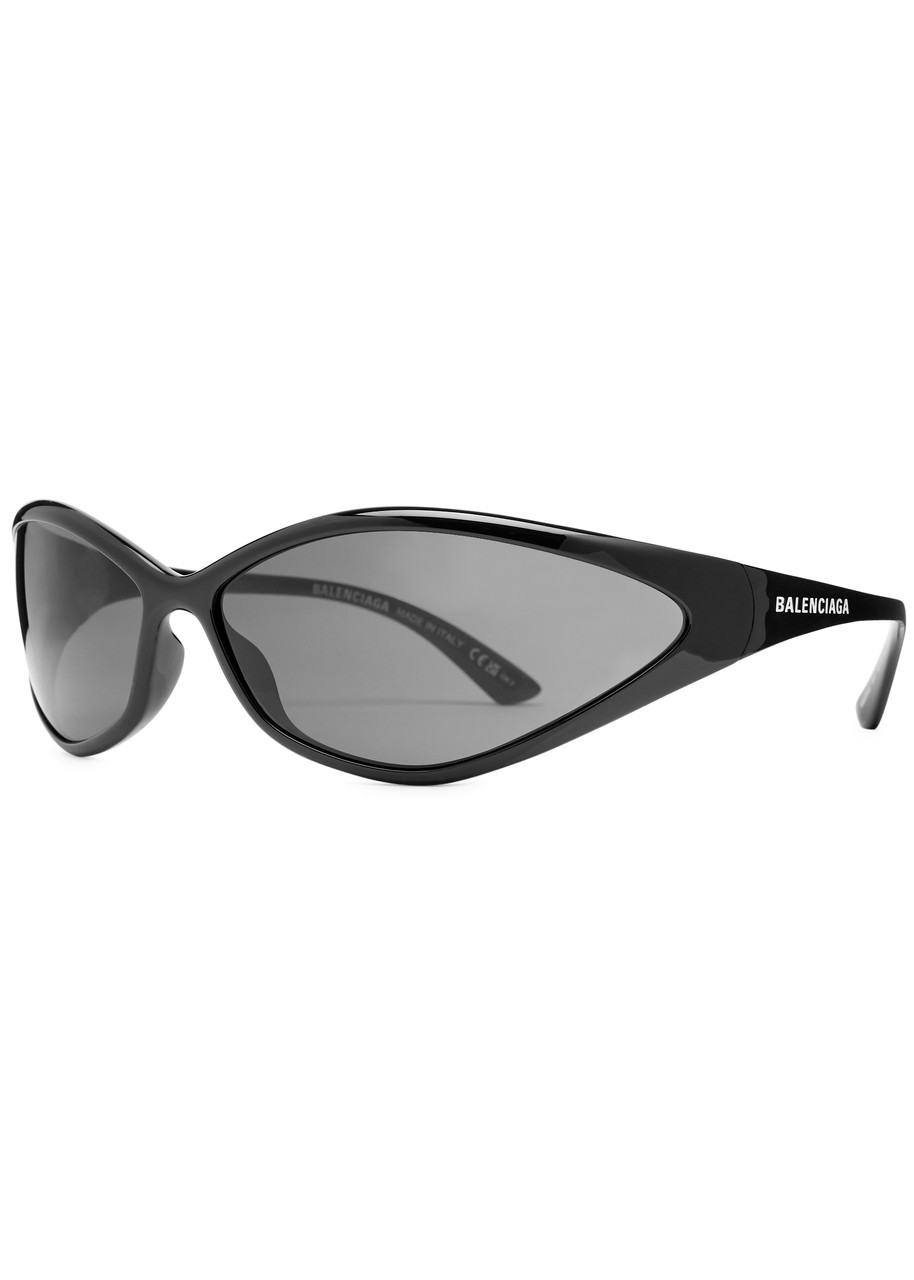 Balenciaga Mask Wrap-around Sunglasses - Black Grey