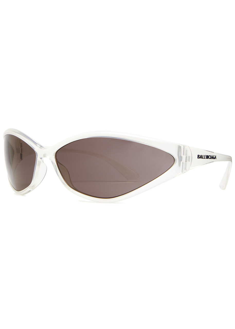 Balenciaga Mask Wrap-around Sunglasses - Crystal