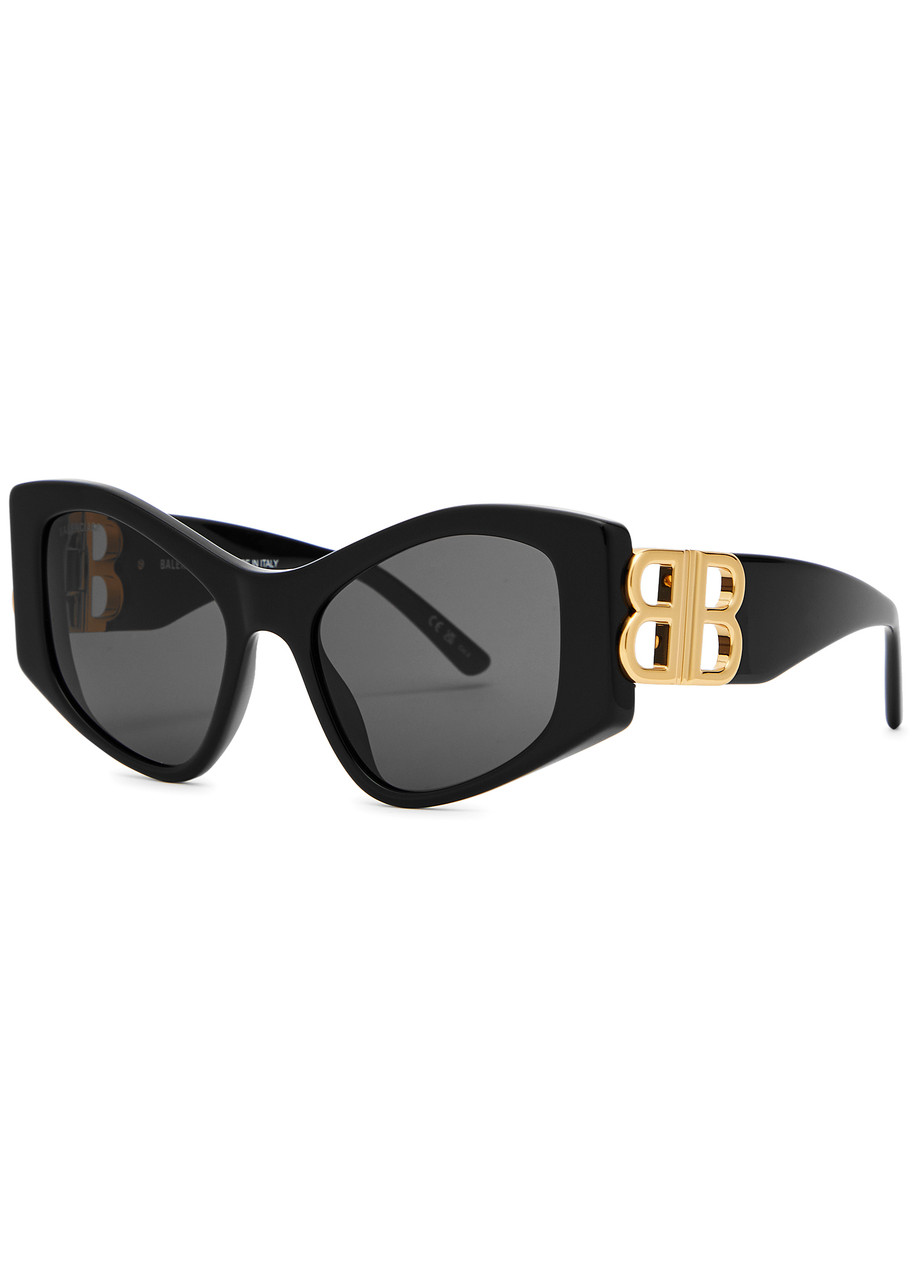 Balenciaga Square-frame Sunglasses - Black Grey