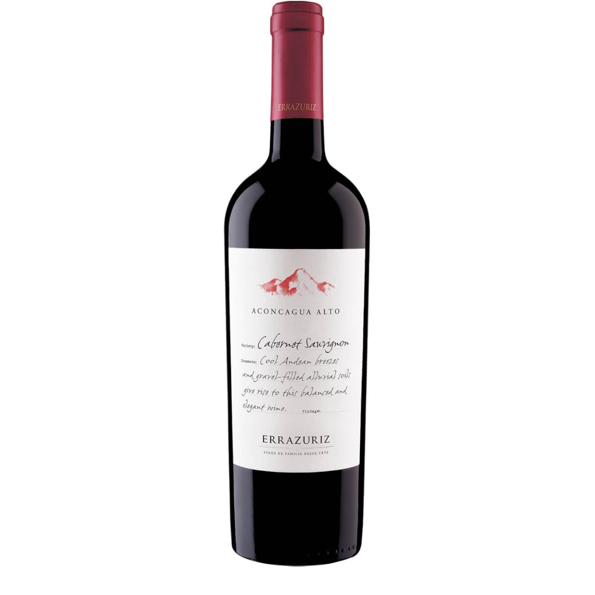 Errazuriz Aconcagua Alto Cabernet Sauvignon 2017 Red Wine, Wine, Silk Red Wine